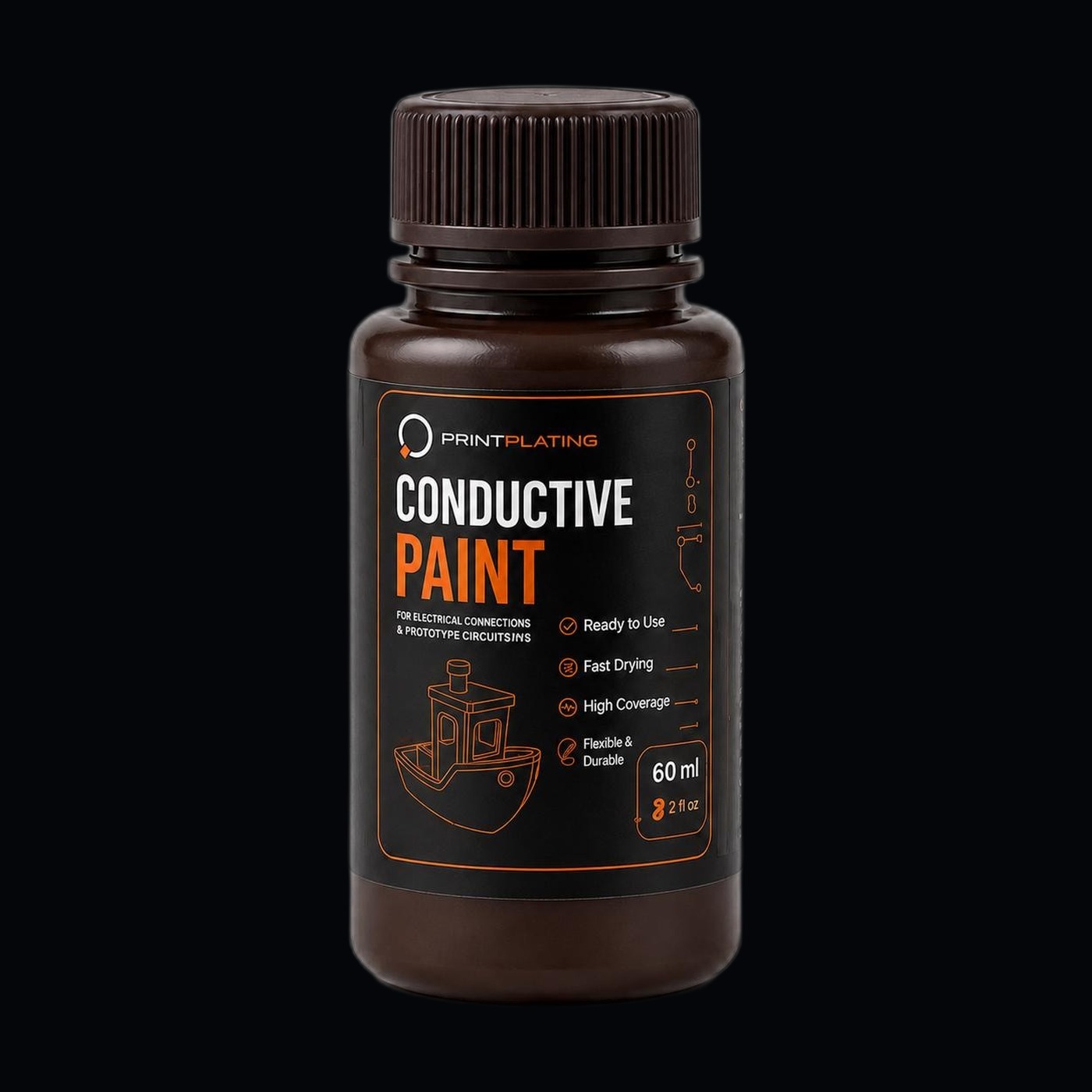 PrintPlating conductive copper paint 4 fl oz bottle